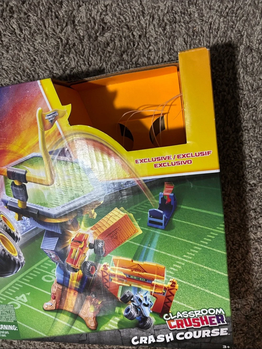 Monster Jam Classroom Crusher Crash Course Playset - Orange & Green